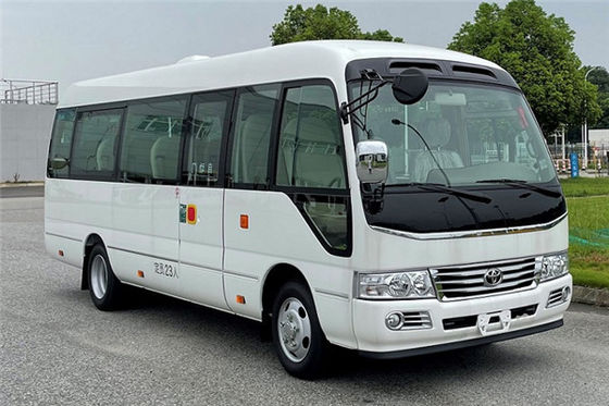 Toyota Coaster 17 places bus touristique bus d'affaires réception bus à essence à traction arrière 4×2 transmission manuelle