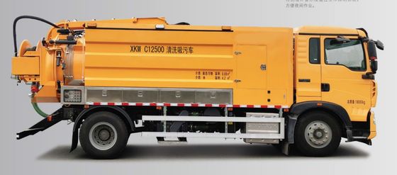 Camion d'aspiration d'eaux usées C12500 polyvalent pour le nettoyage industriel
